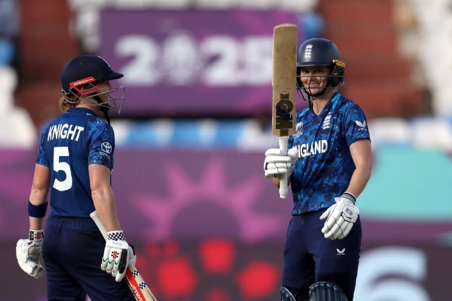 Amy Jones celebrates her fifty with Heather Knight